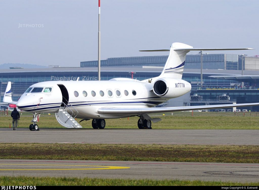 Jet privé N1777M Gulfstream G650 Juan Carlos Mas