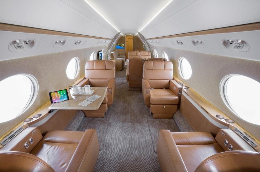 N540W G550 interior Oprah jet