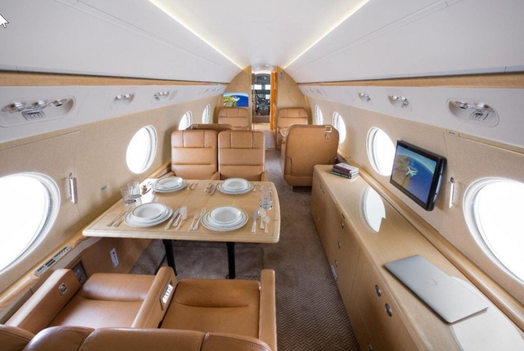 N540W G550 interior Oprah jet