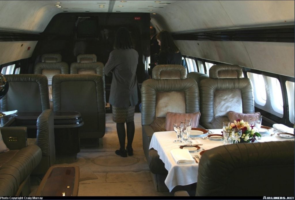 N707JT B707 interior John Travolta jet 