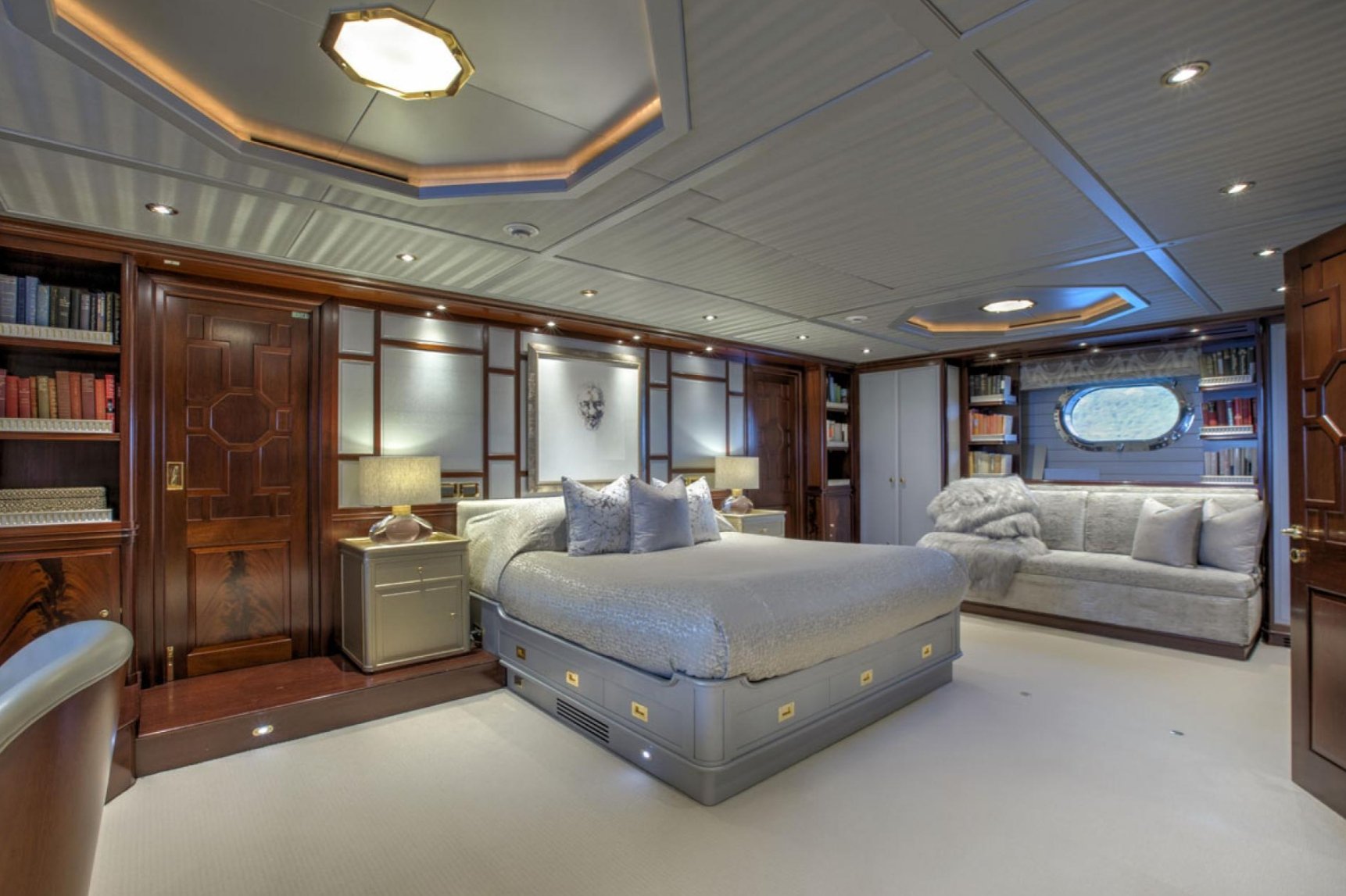 voile yacht intérieur blush