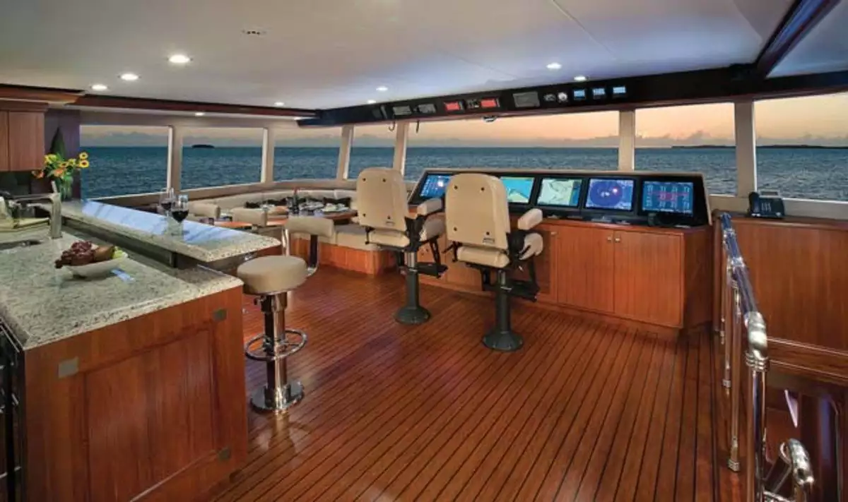 Interno dello yacht Nordhavn Aurora