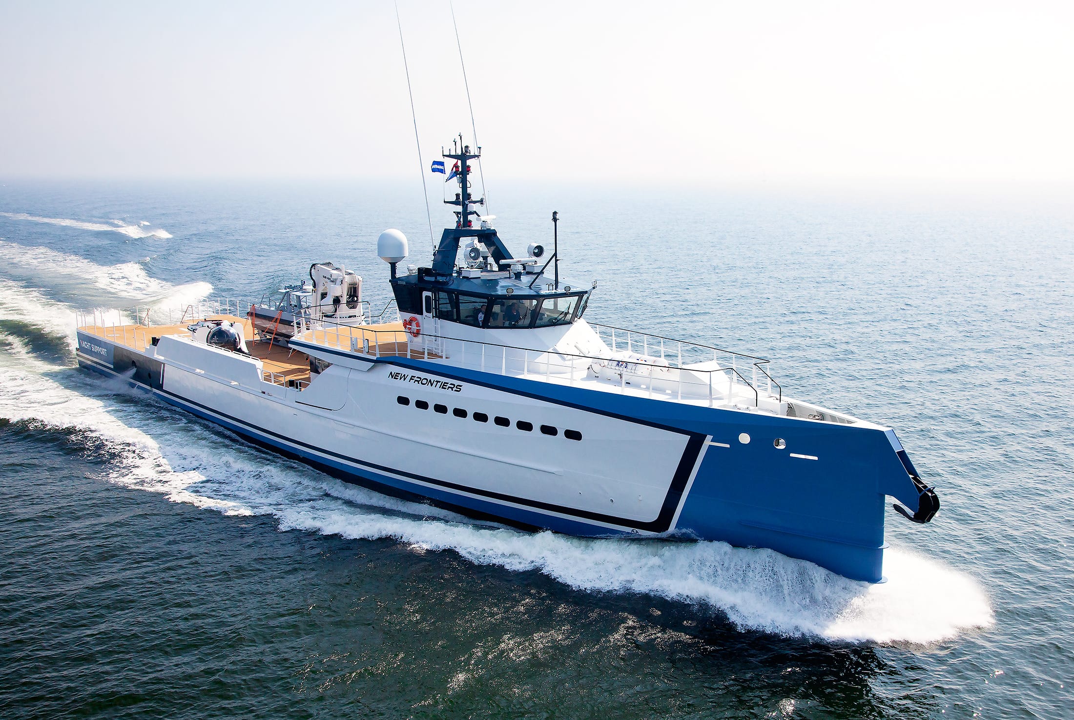 Shadow yacht – support vessel – Rob and Richard Sands