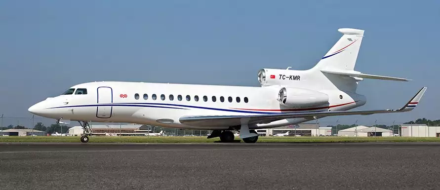 Avión de la familia TC-KMR Dassault Falcon 7X Koc