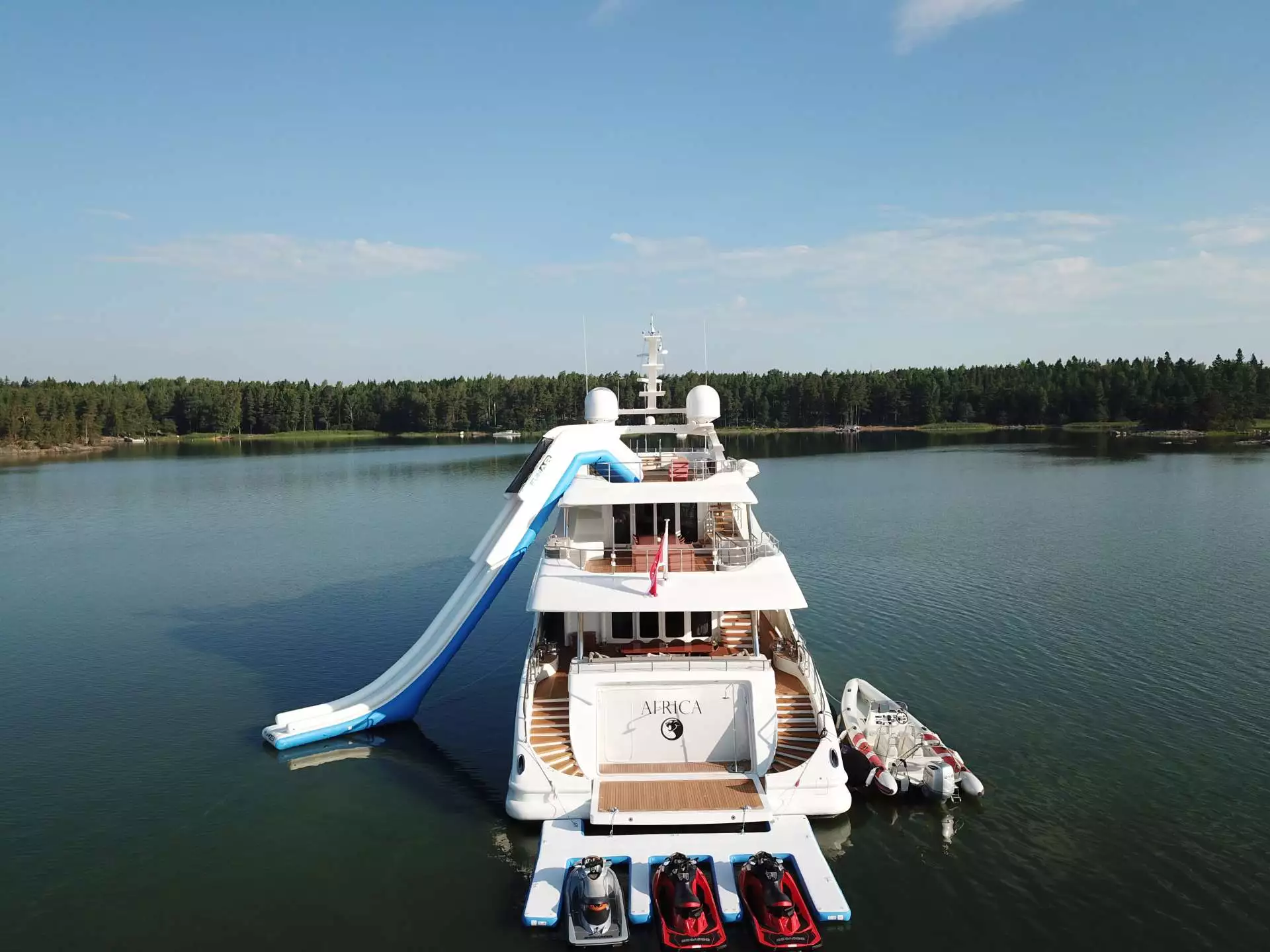 yacht Africa interior