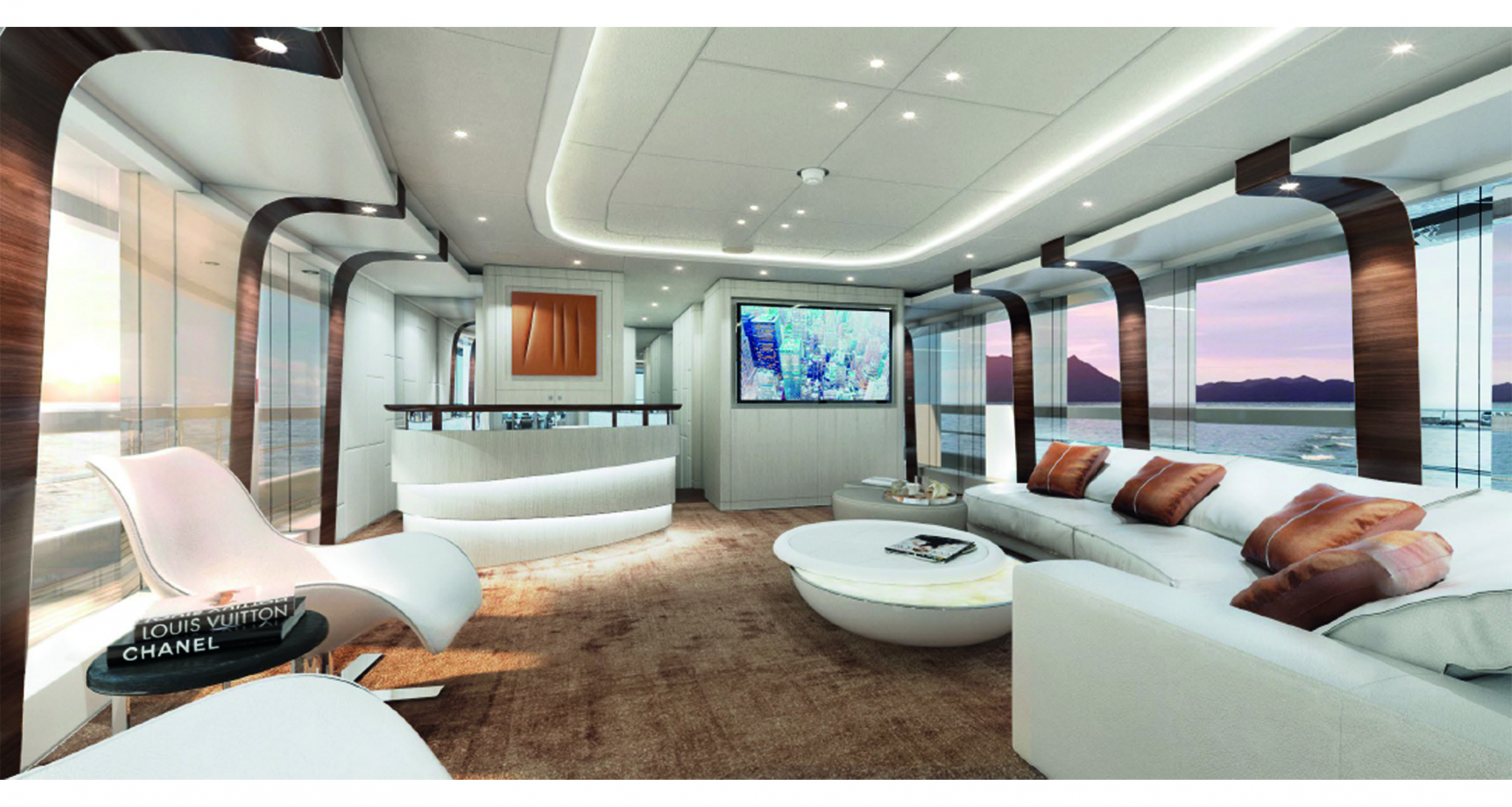 intérieur pour yacht Amare II