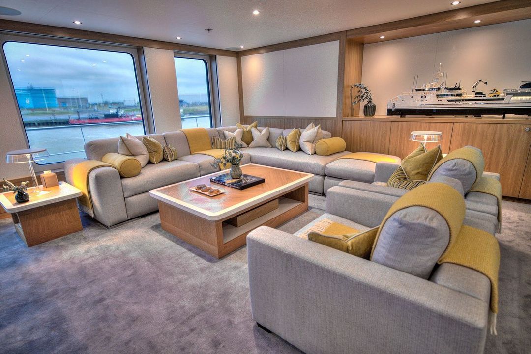 interno di Game Changer per yacht