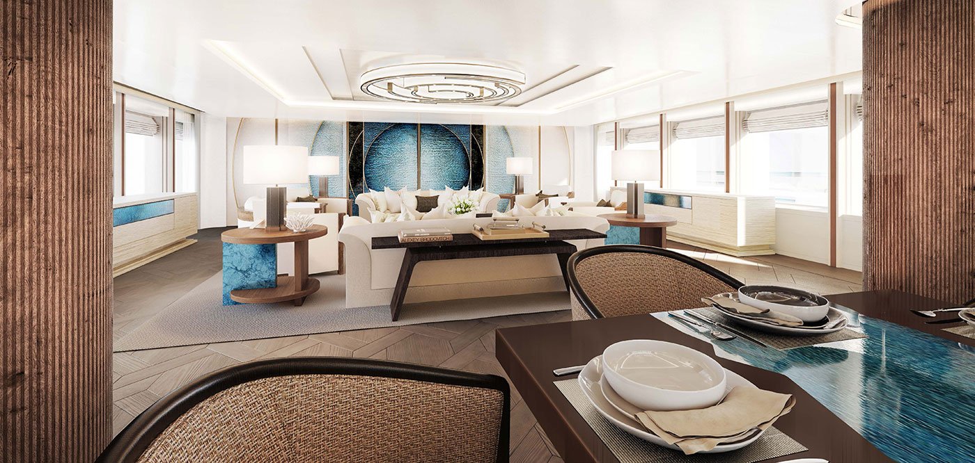 yacht Sixth Sense interior 