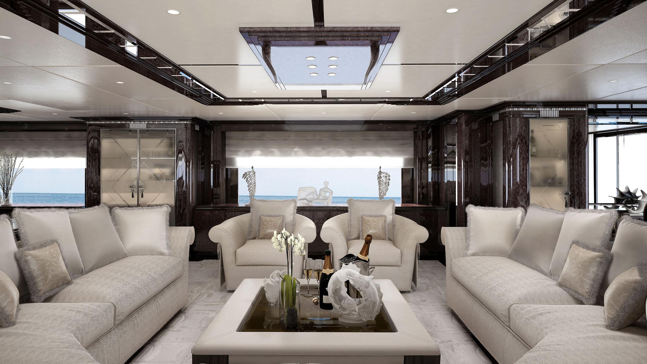 interno dello yacht Spectre