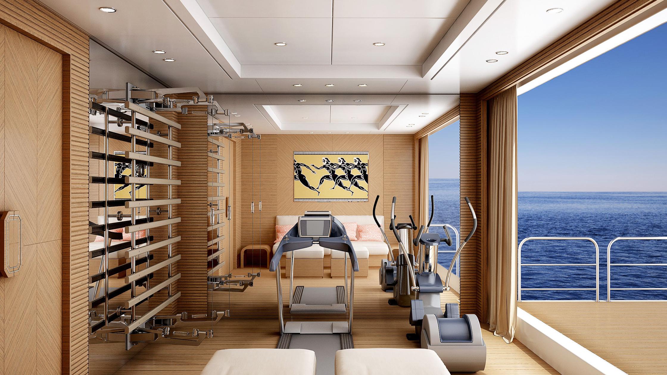 interno dello yacht Spectre