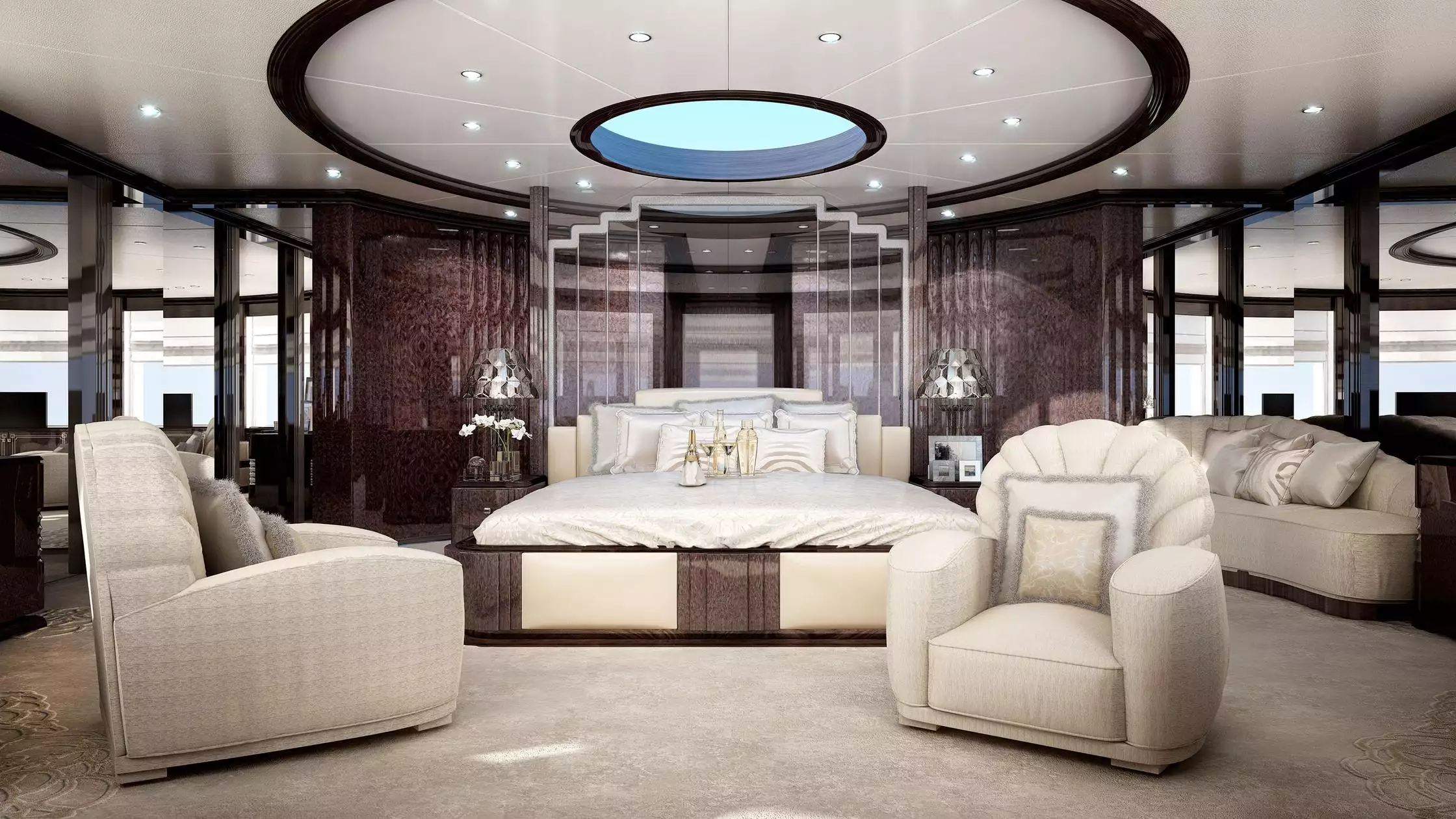 interno dello yacht Spectre