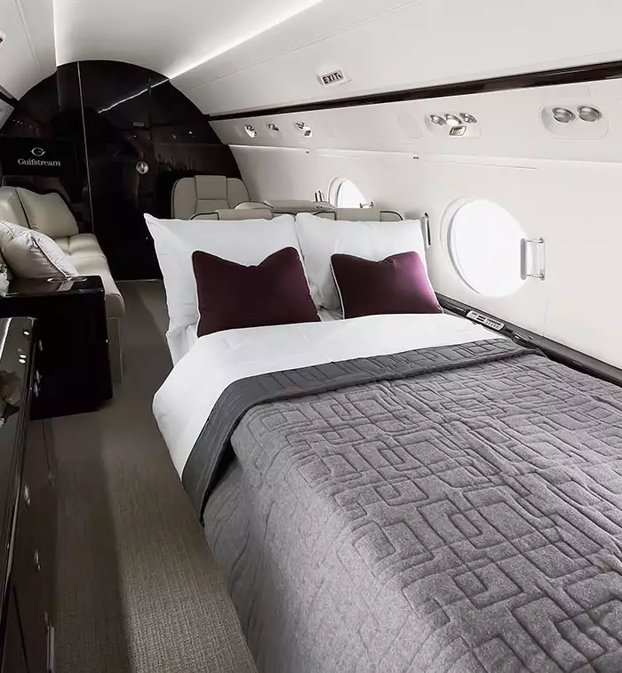 Gulfstream G550 – slaapgedeelte