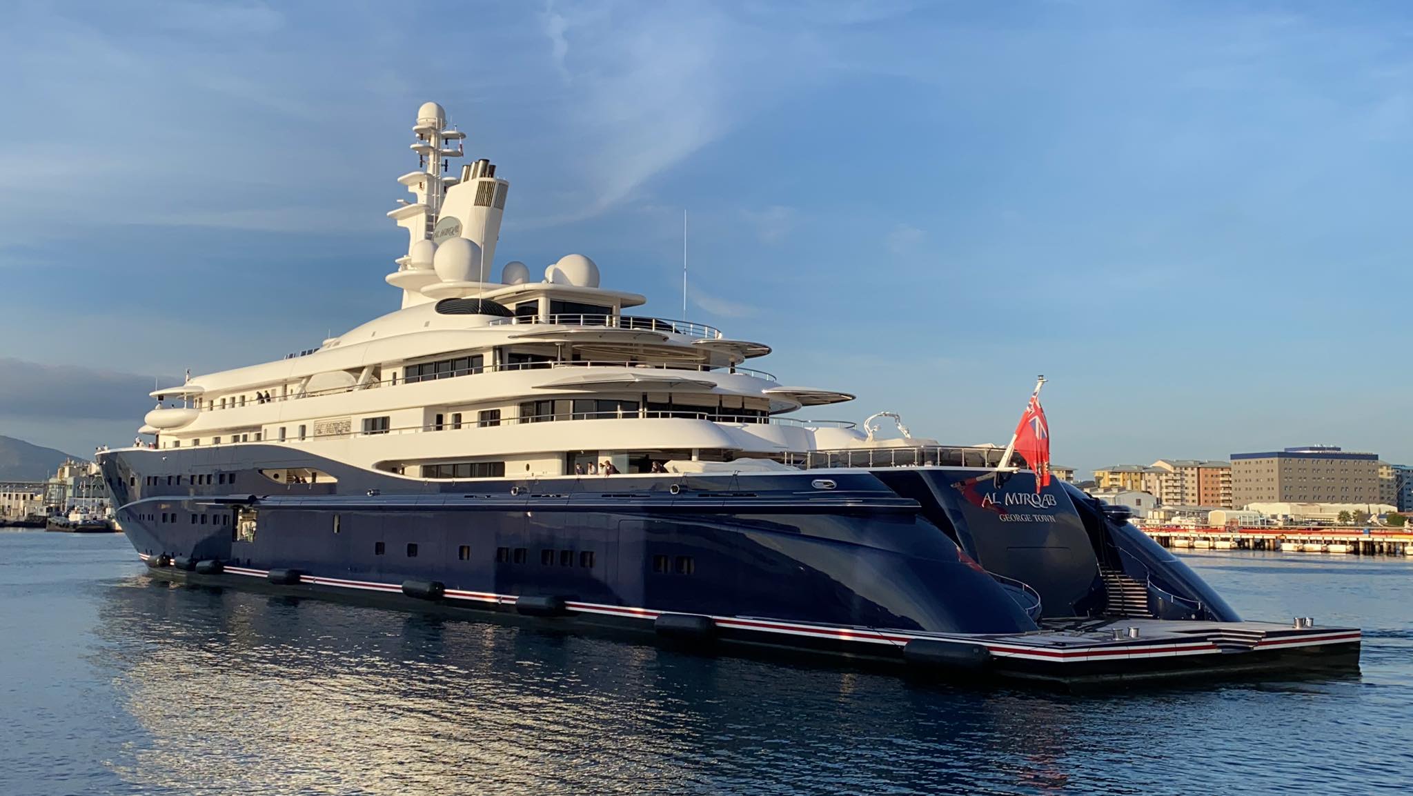 The yacht Al Mirqab arrived in Gibraltar