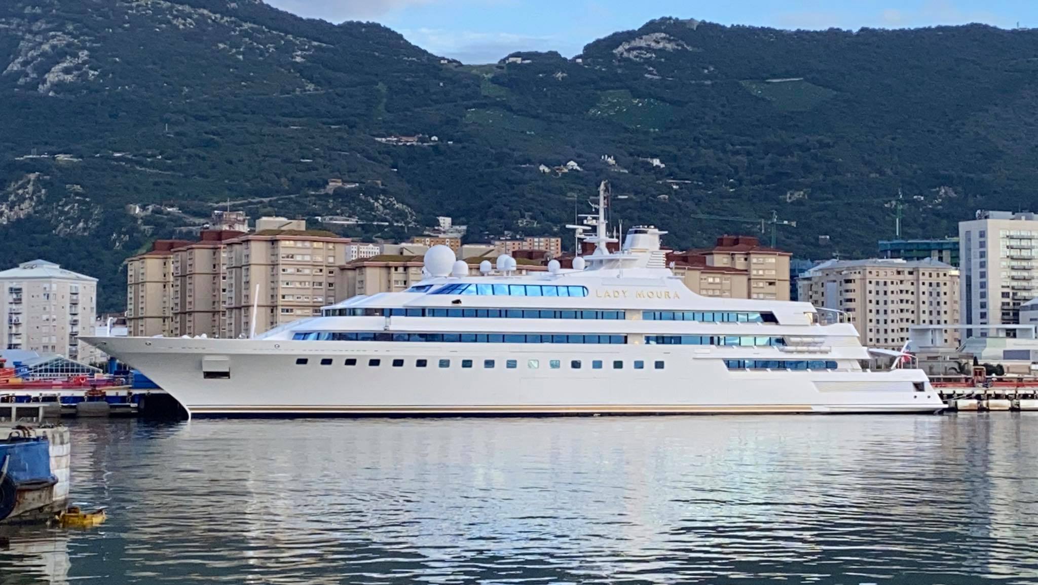 Yacht Lady Moura in Gibraltar