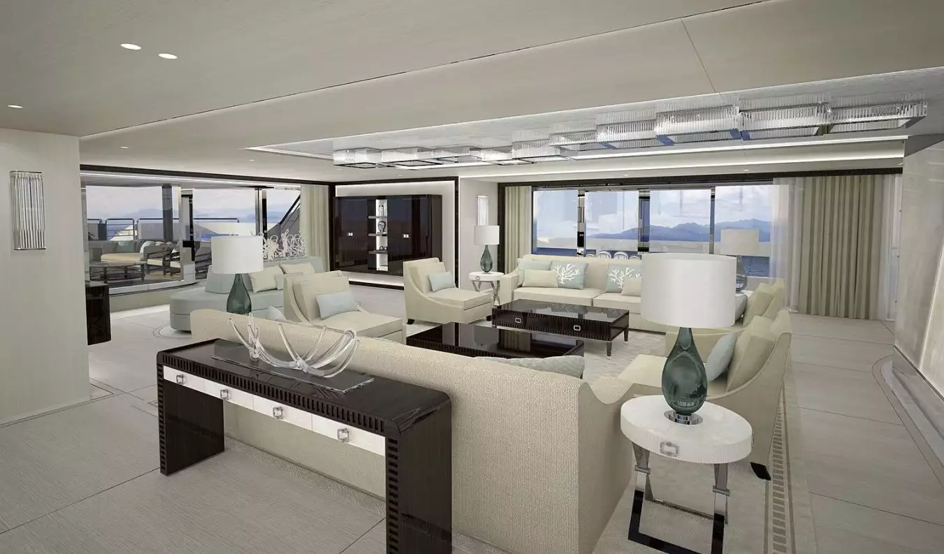 interior del yate Polaris 