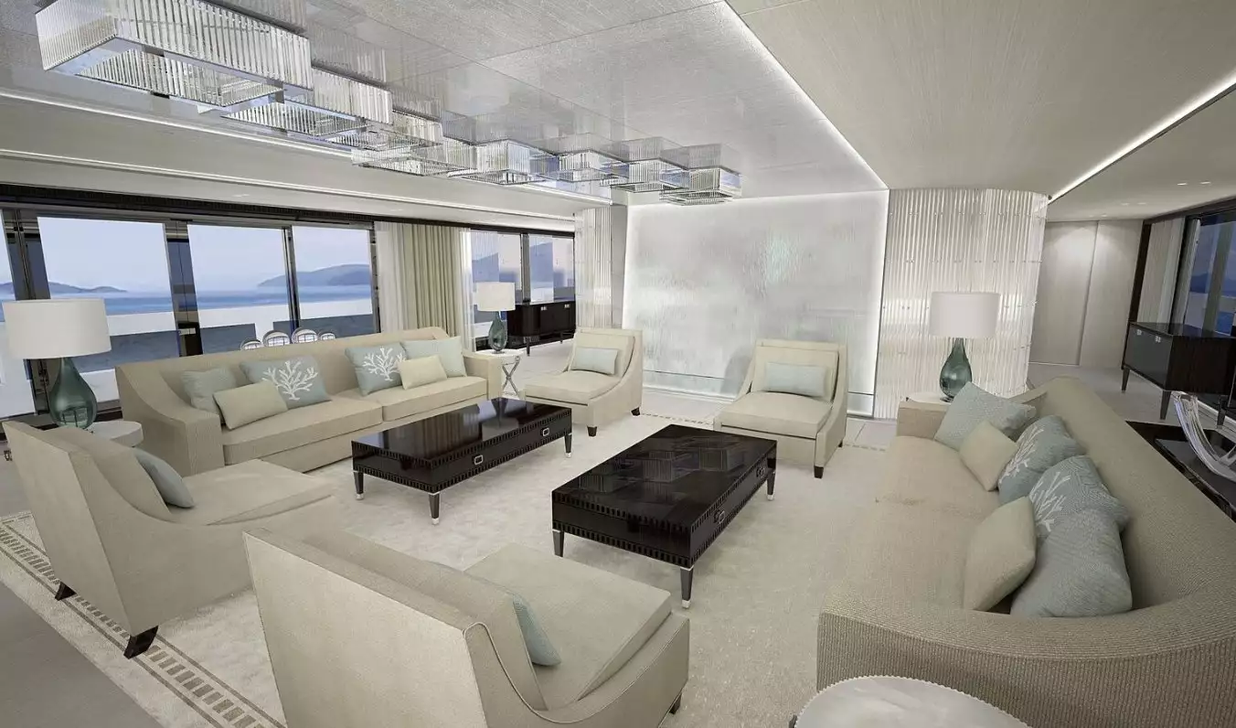 interno dell'yacht Polaris 