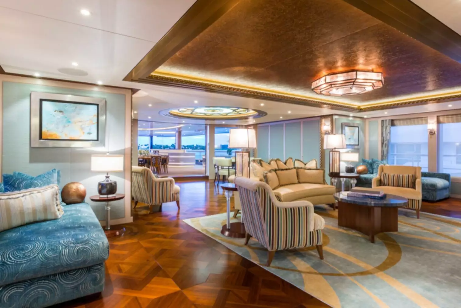 yacht Solandge interior 