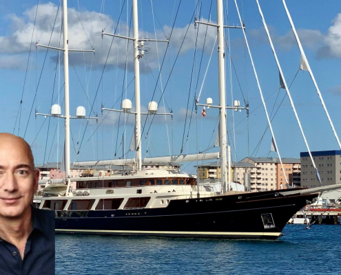 Jeff Bezos - richest yacht owner - sailing yacht Y721