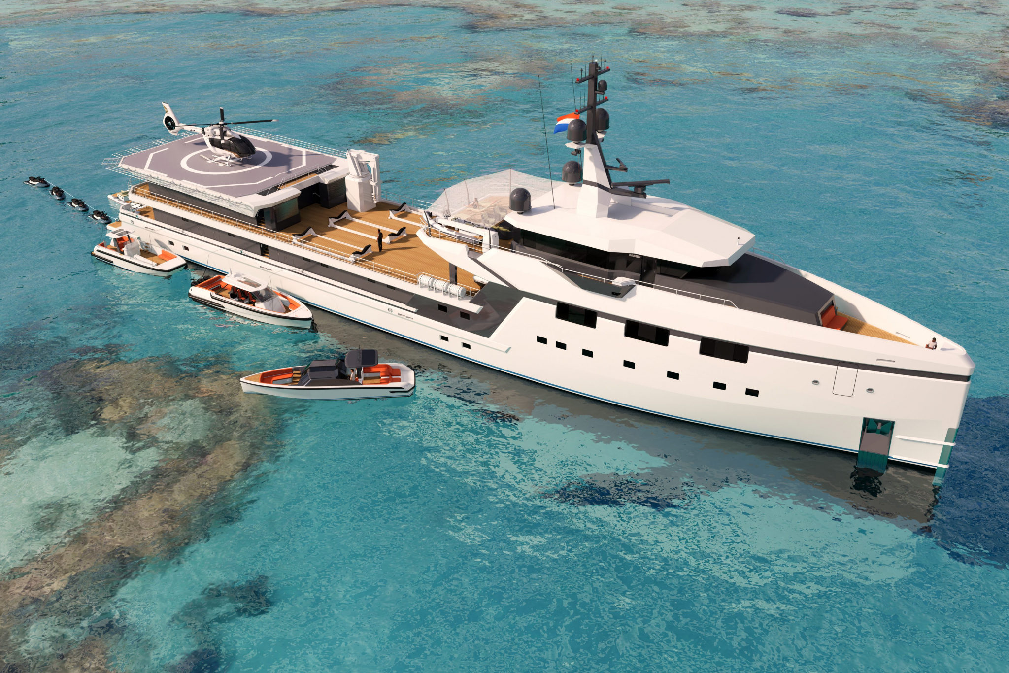 JEFF BEZOS Yacht • Y721 • Oceanco • 2022 • Value 250M • Support Vessel