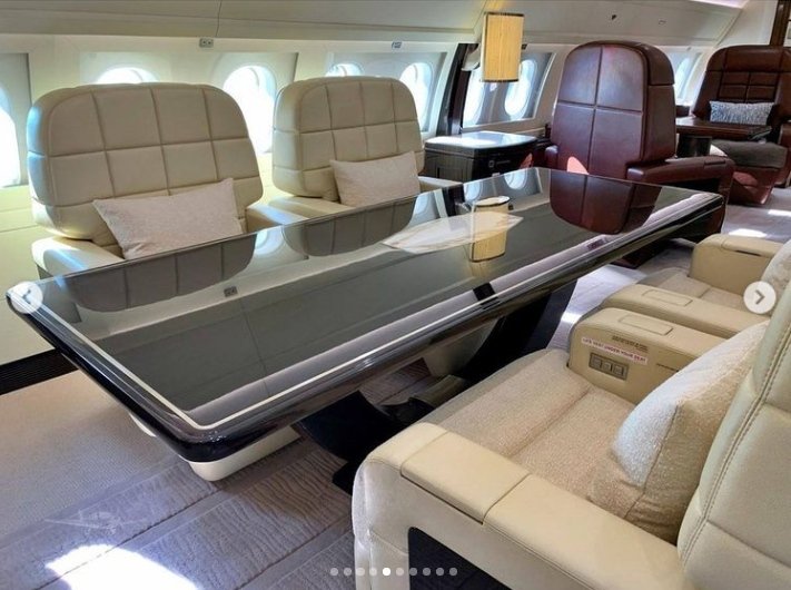 Intérieur de l'Airbus A319 M-KATE (Rybolovlev)