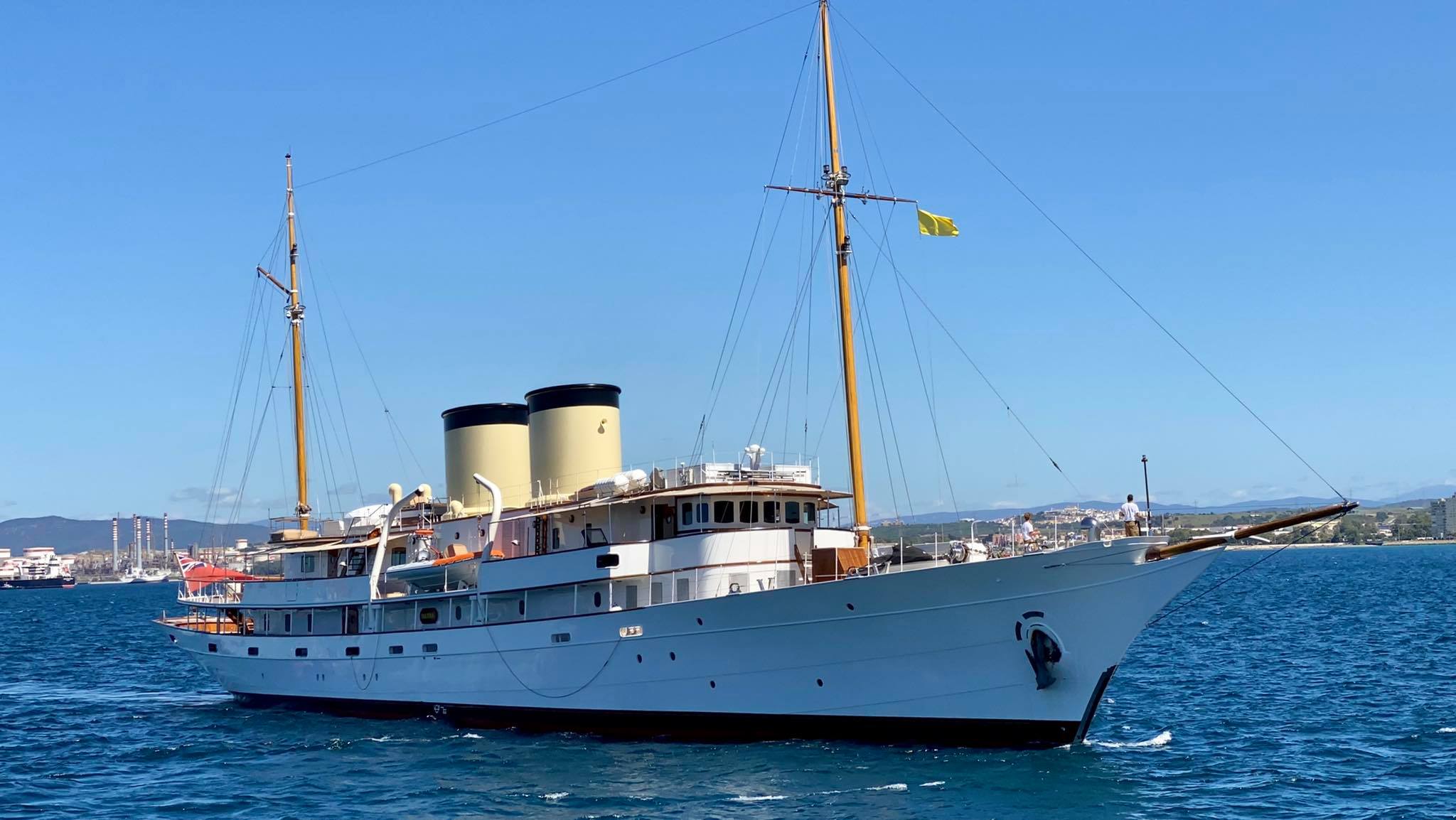 Mark Getty's yacht TALITHA in Gibraltar