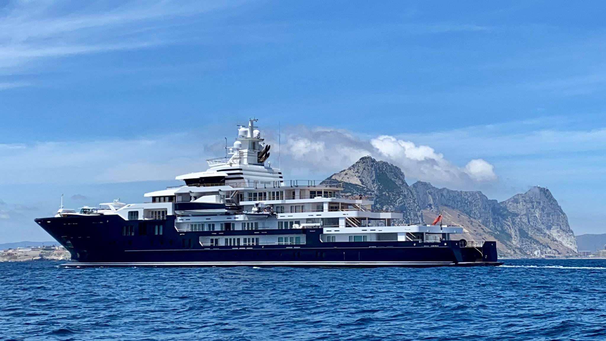 The 116meter (381ft) Yacht Ulysses in Gibraltar