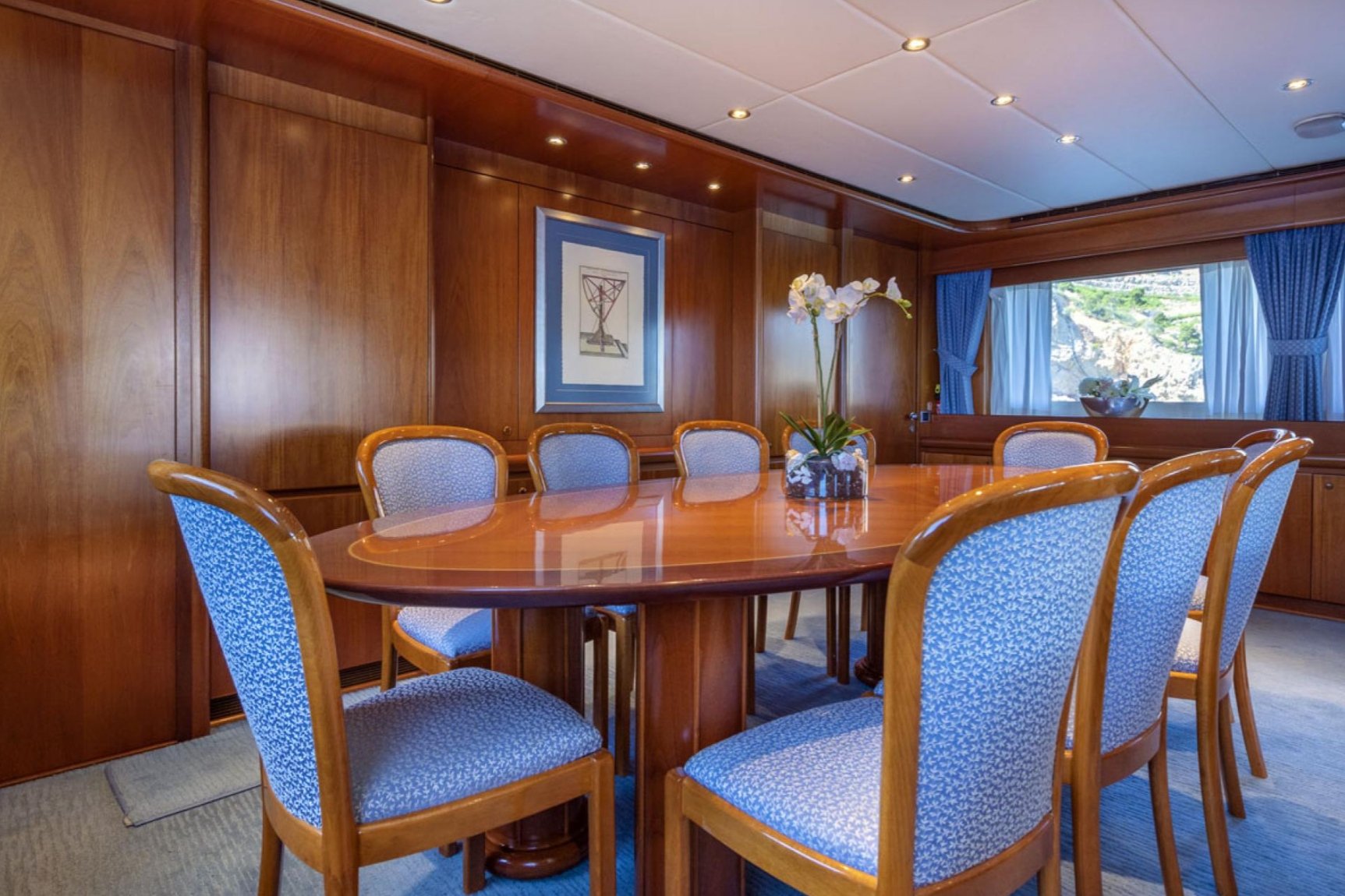 interno dell'yacht ALCOR