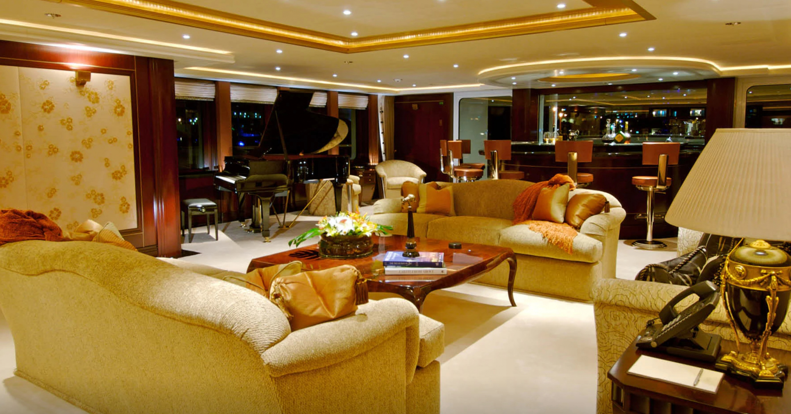 interno globale dell'yacht