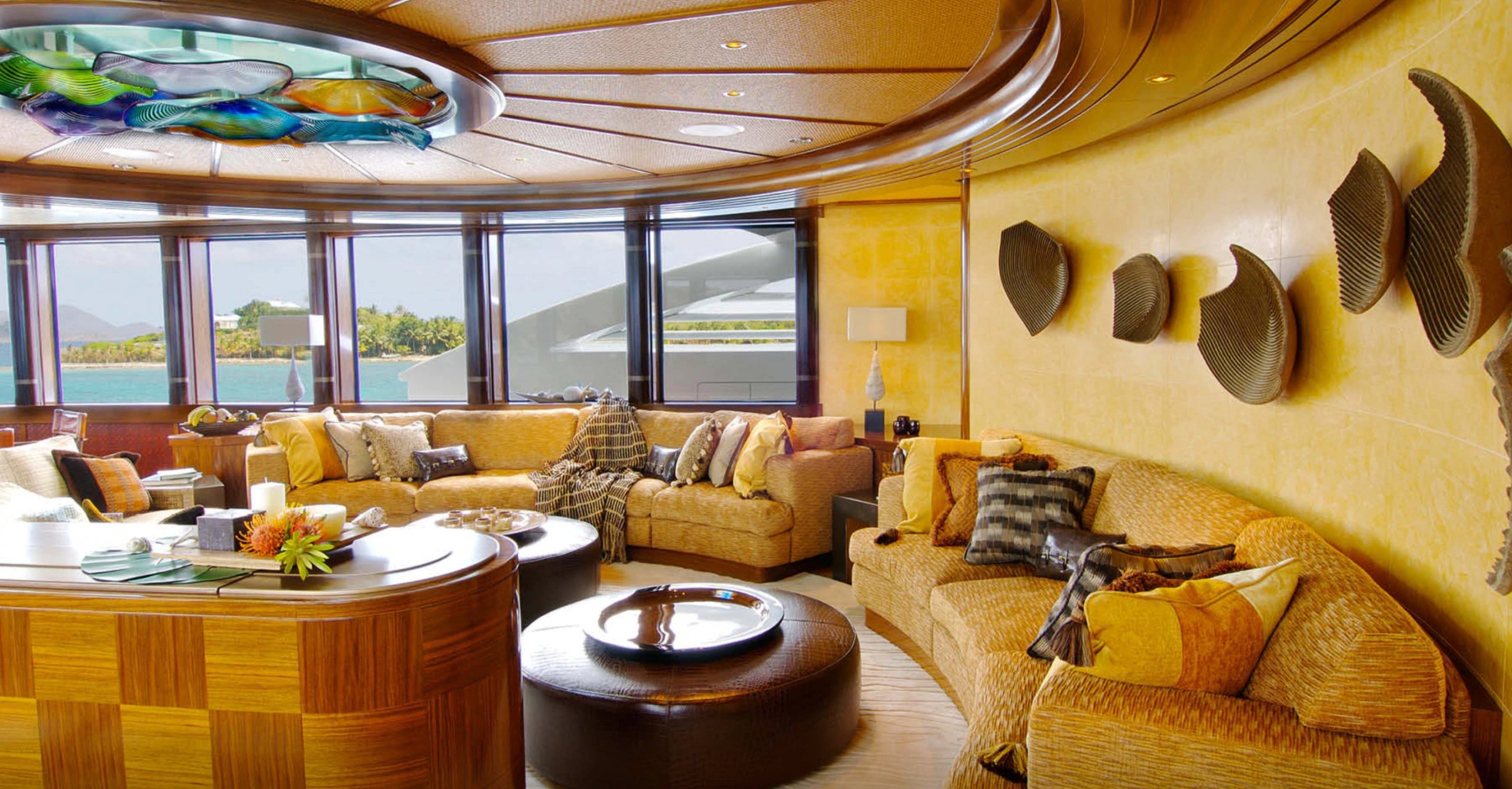 interno globale dell'yacht