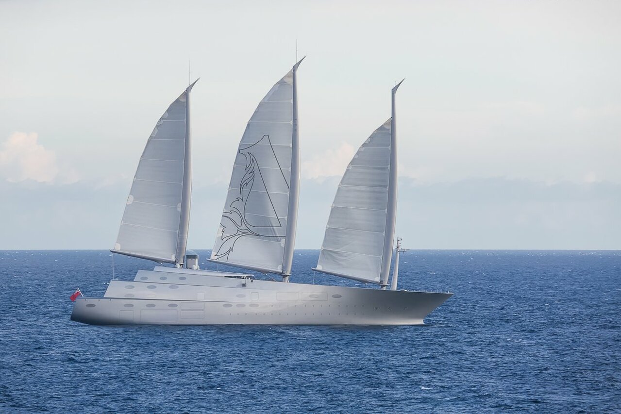 Sailing Yacht A sailing with full sails up