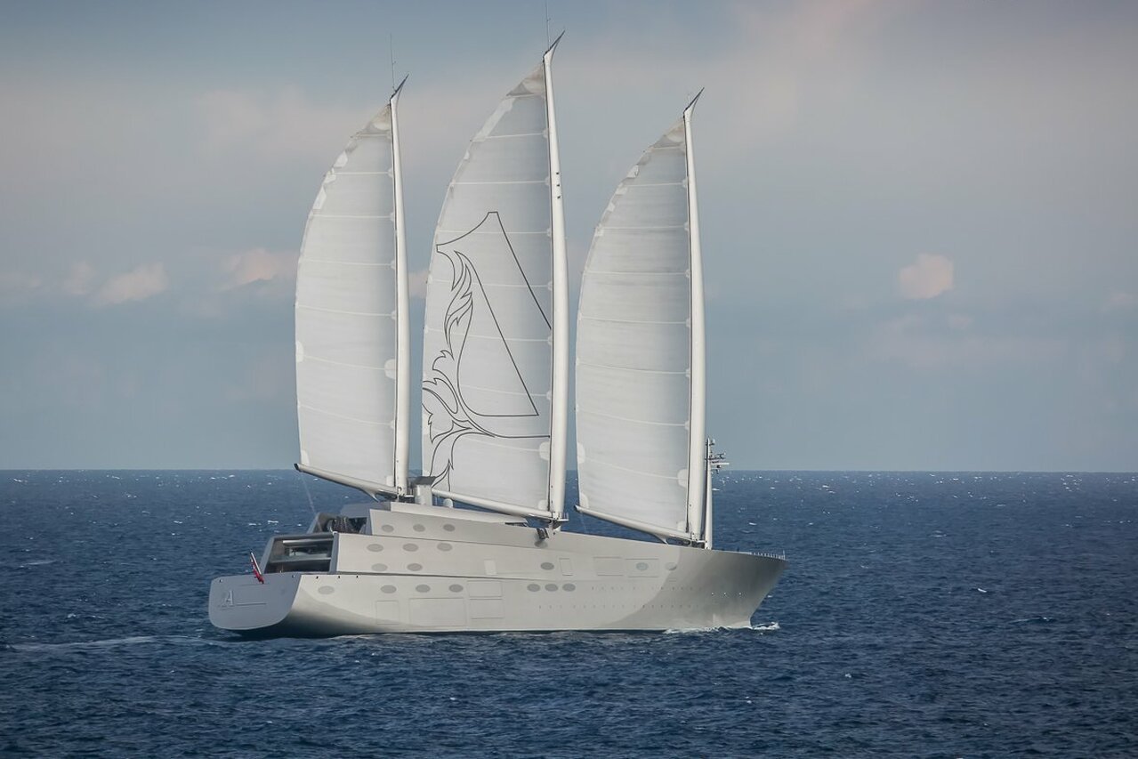 Sailing Yacht A sailing with full sails up