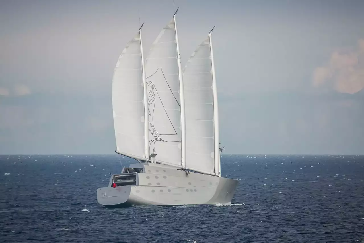 Zeiljacht Een varen met volle zeilen omhoog