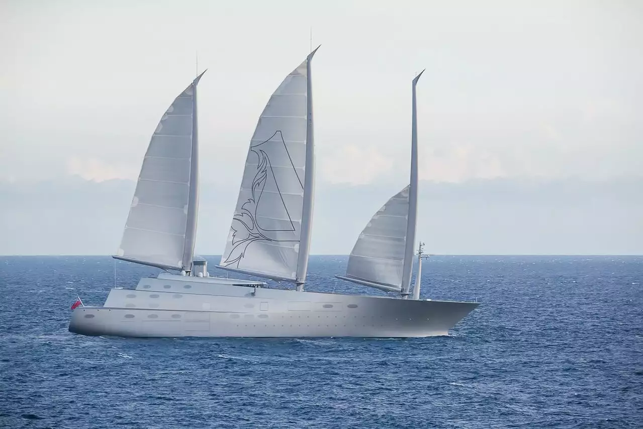 Sailing Yacht A sailing with full sails up