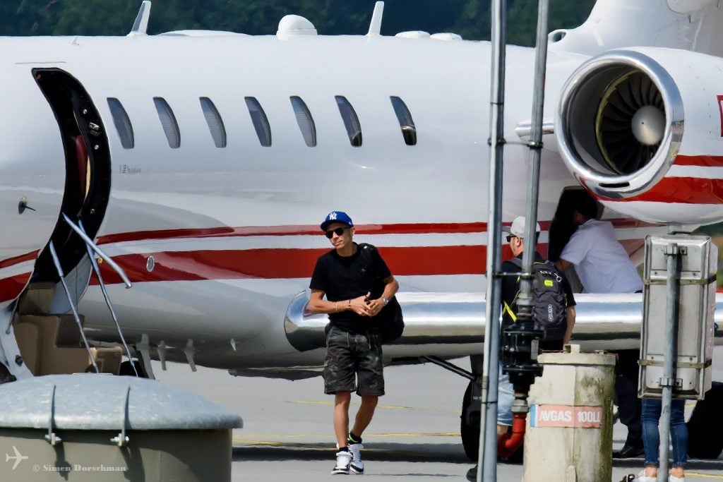 Jet privato Valentino Rossi