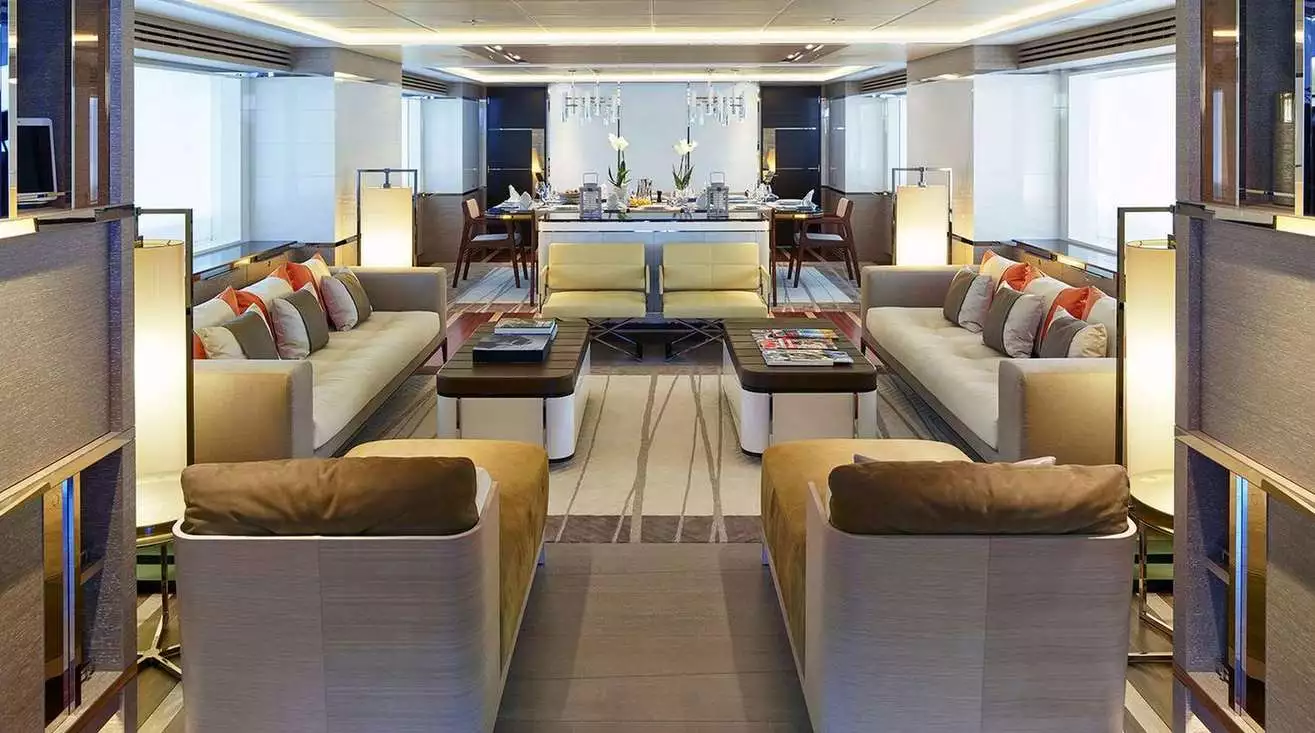 pour yacht ASYA intérieur