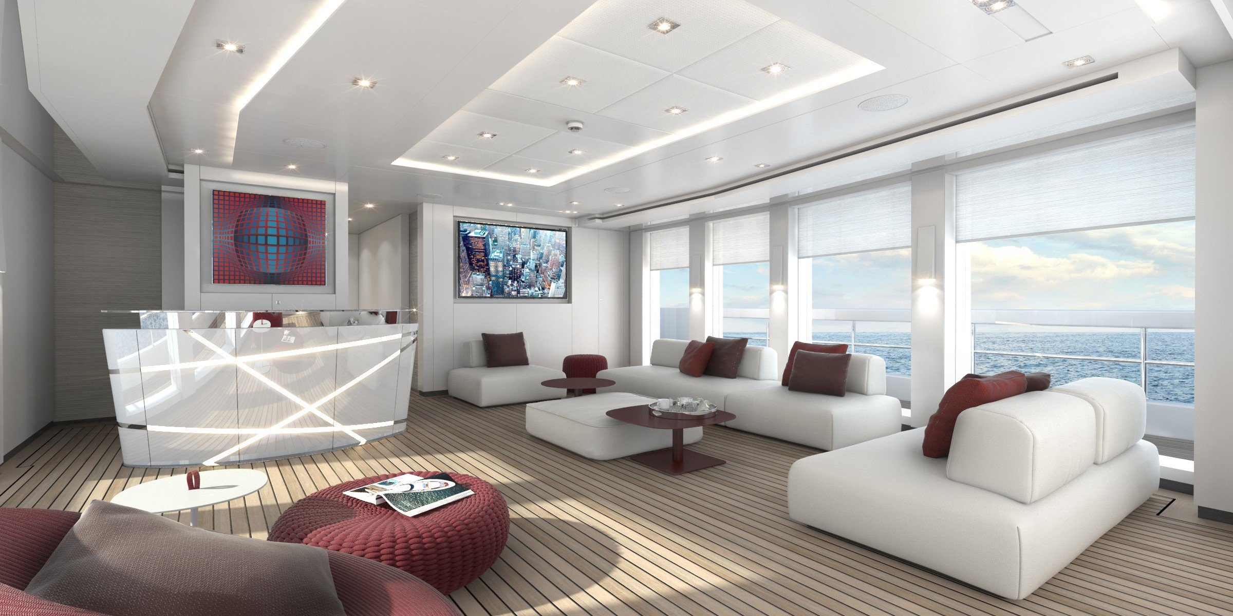 interno dell'yacht Omaha