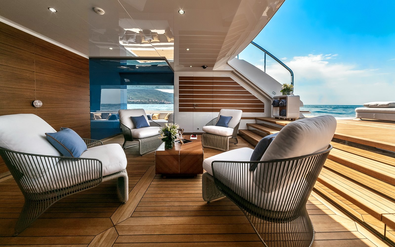 Intérieur du yacht Mangusta GranSport 54 Siniar