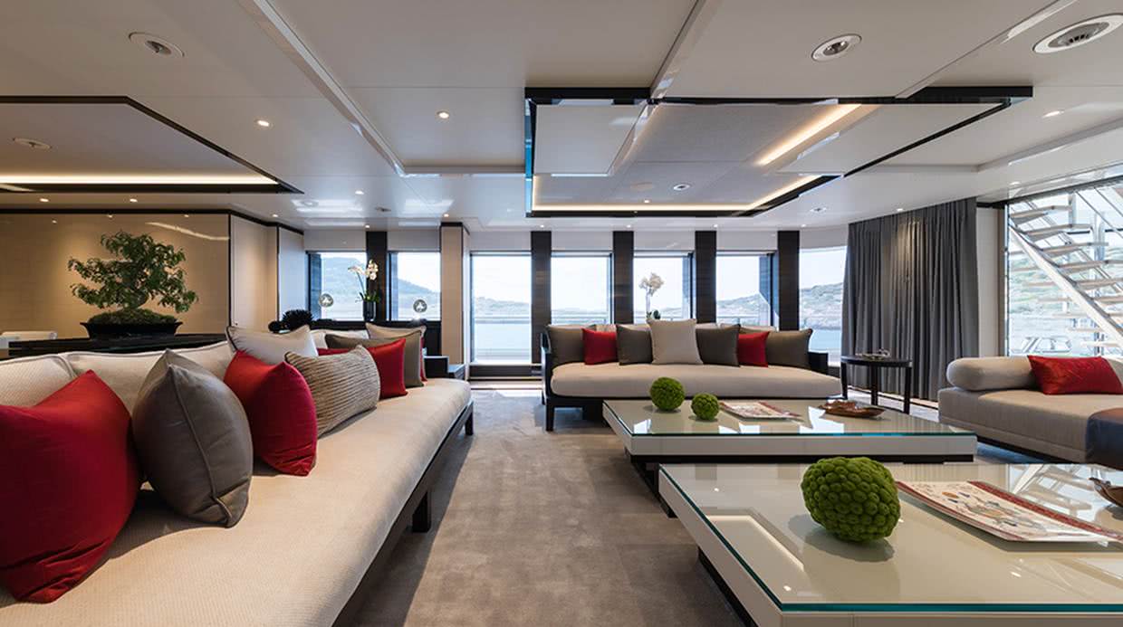 Intérieur du yacht Alia SAMURAI