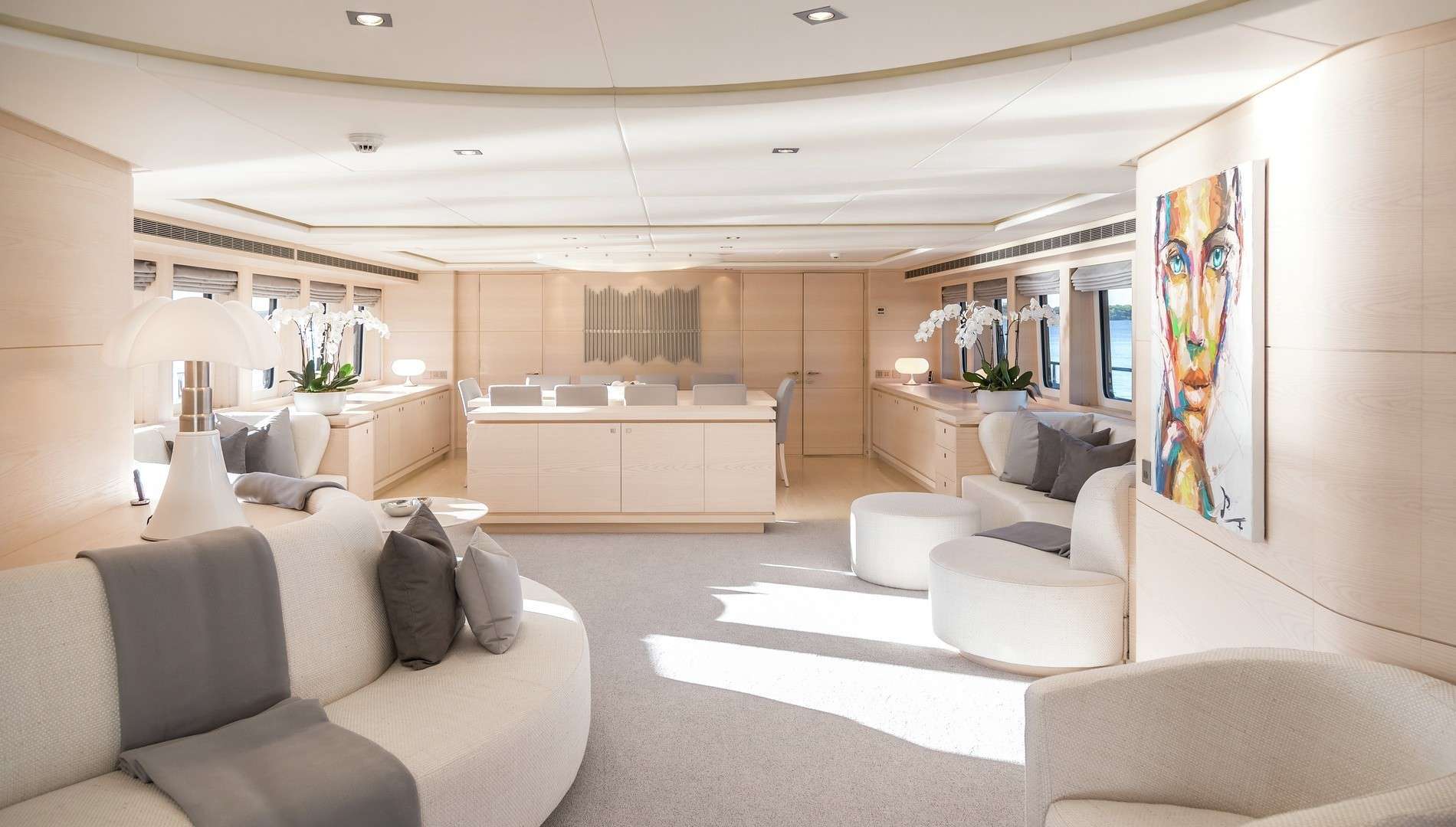 Interno di Sibelle dell'yacht di Heesen