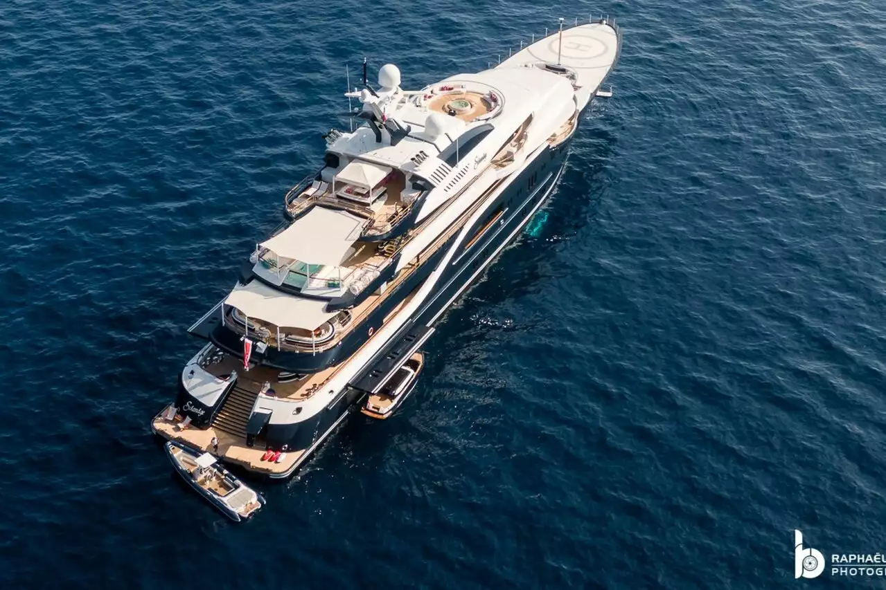 SOLANDGE Yacht • Lurssen • 2013 • ਮਾਲਕ ਪ੍ਰਿੰਸ ਮੁਕਰੀਨ ਬਿਨ ਅਬਦੁੱਲਅਜ਼ੀਜ਼ ਅਲ ਸੌਦ