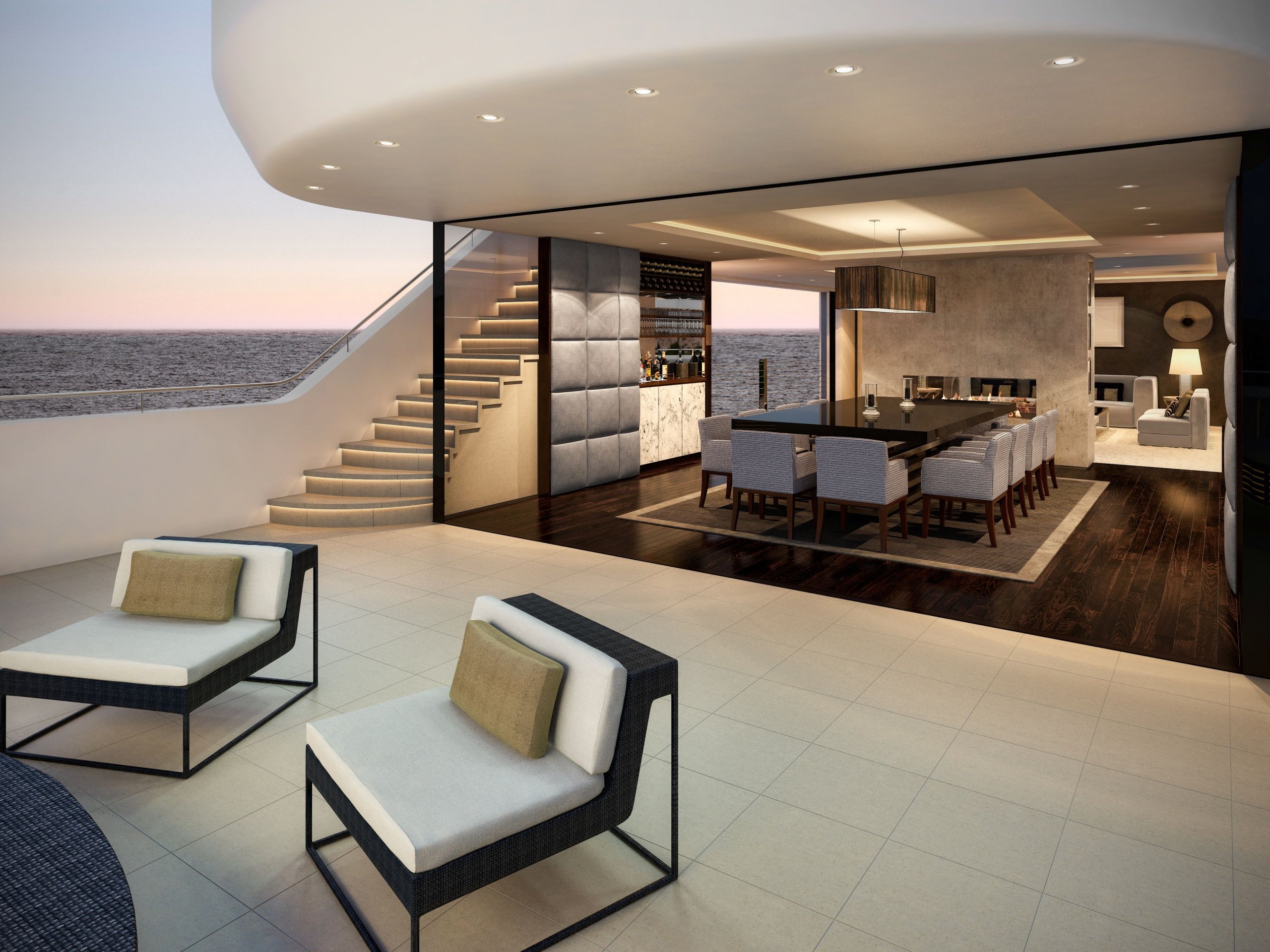 Royal Huisman yacht PHI interior