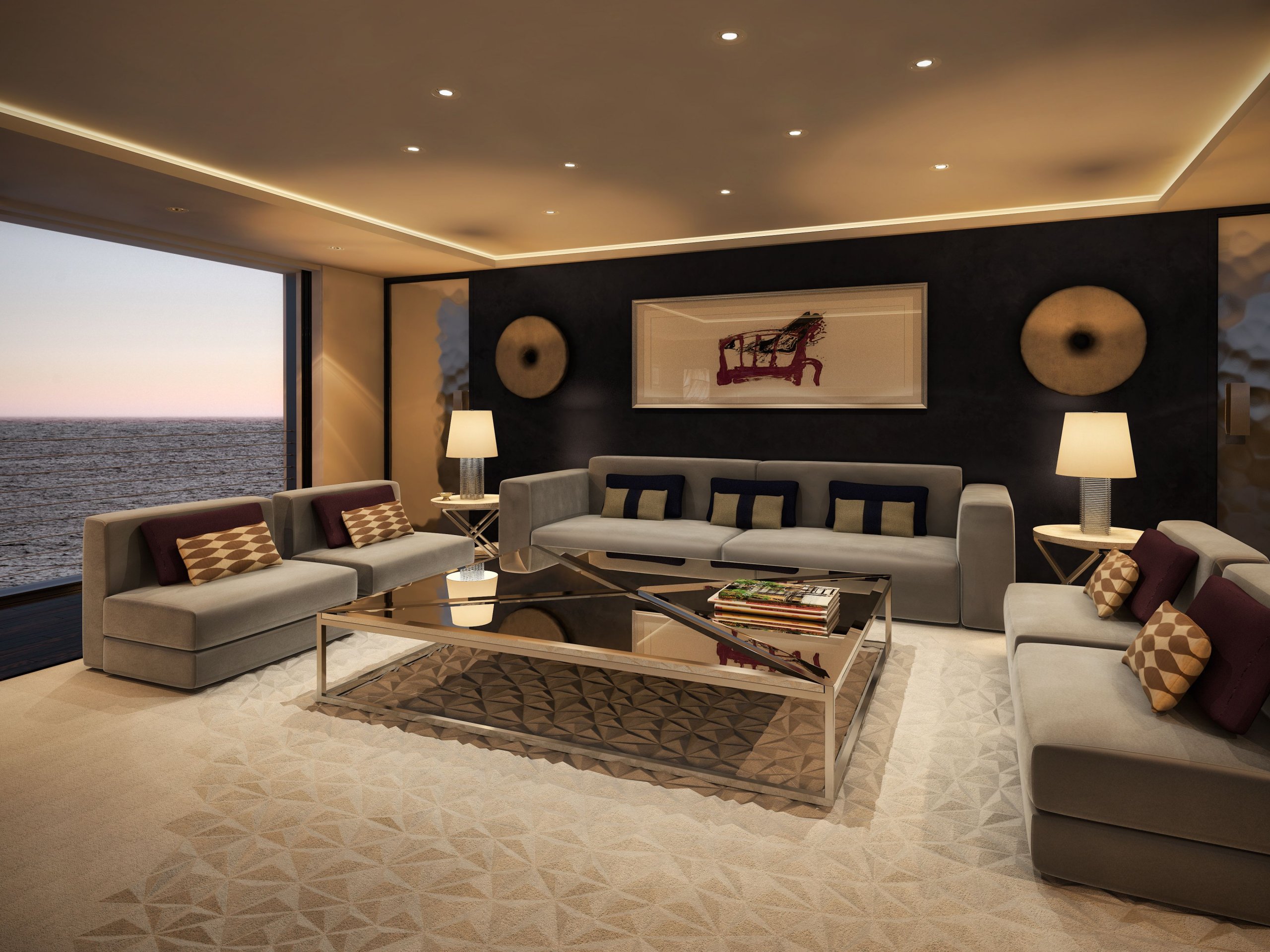 Interno PHI dell'yacht Royal Huisman