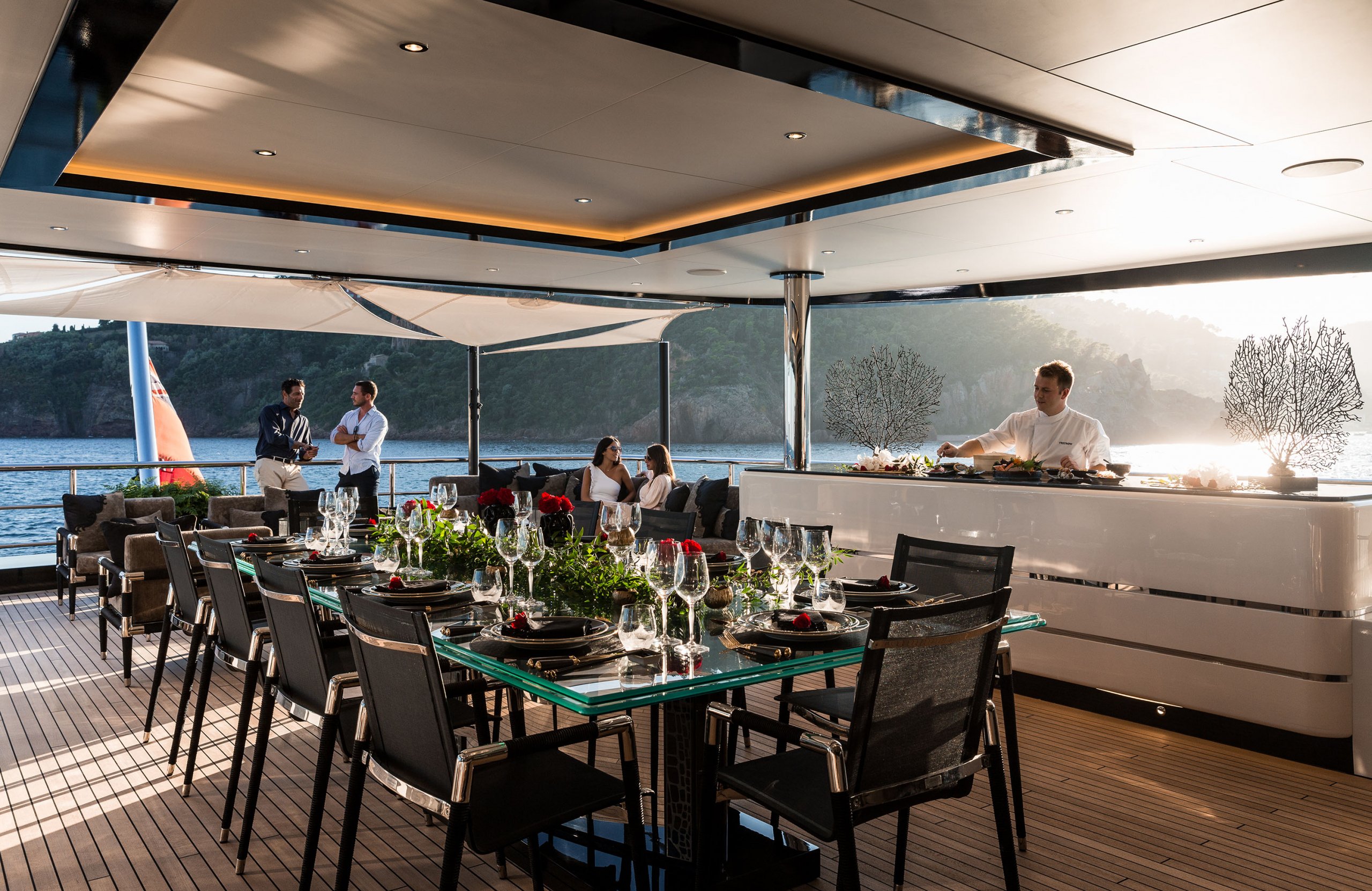 Interior del yate Benetti TRIUMPH