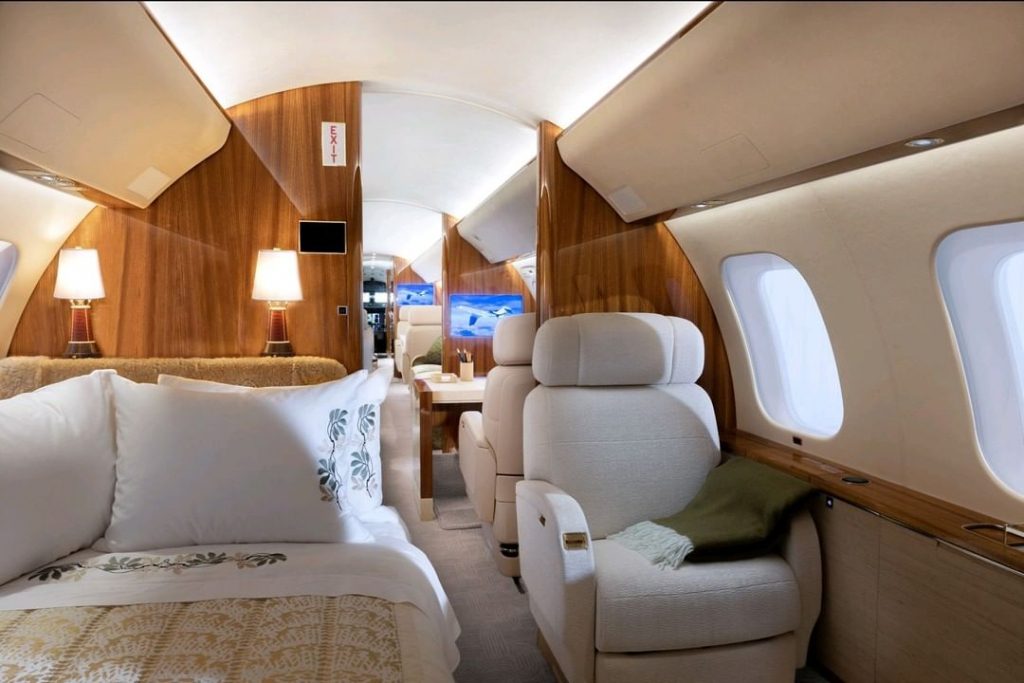 Intérieur du N393BX Bombardier Global 7500 – Barry Diller