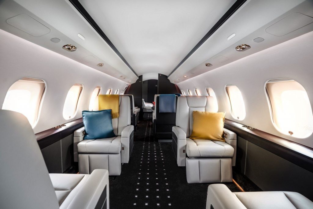 Valentino Giammetti Bombardier private jet 