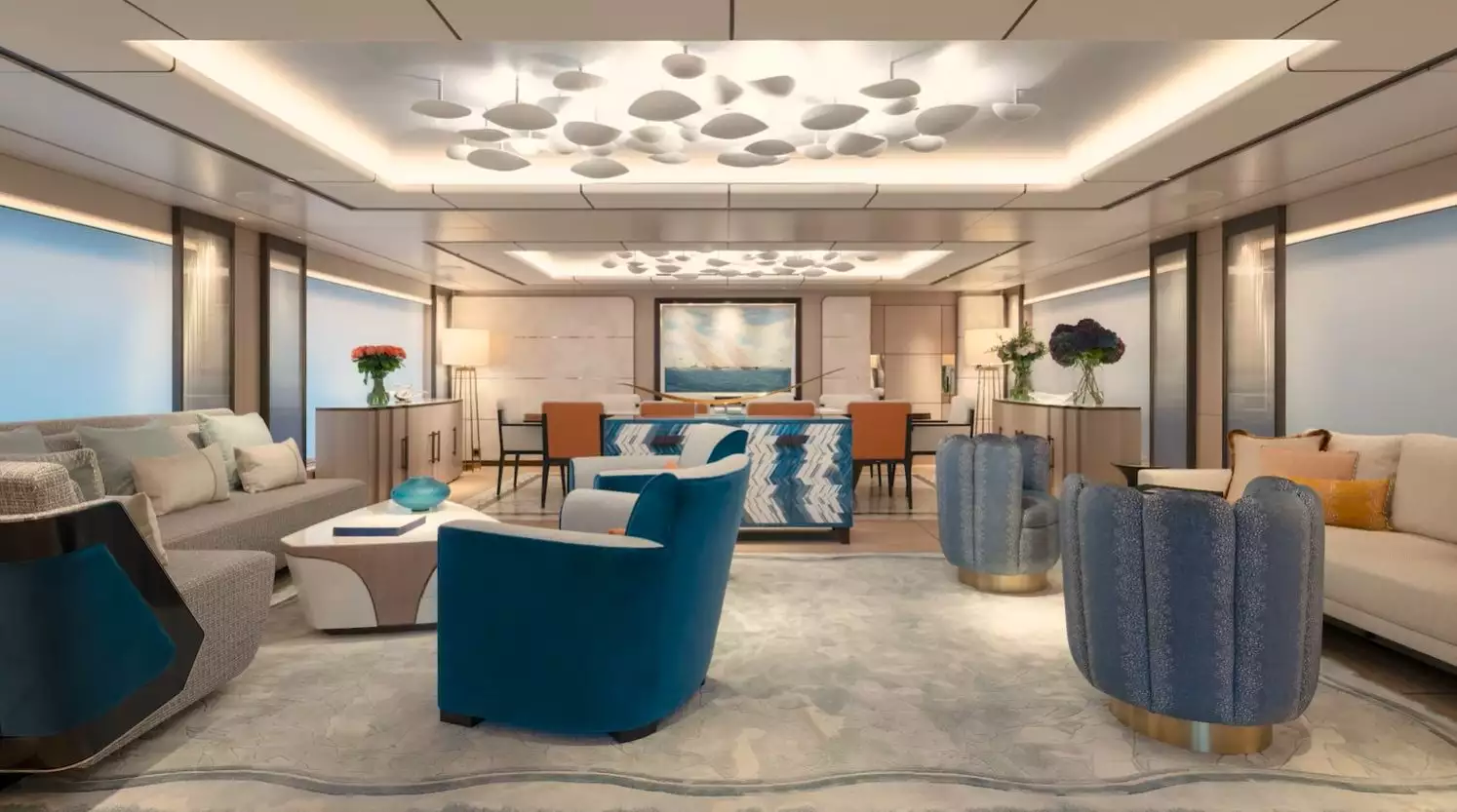 Intérieur du yacht Lurssen Moon Sand