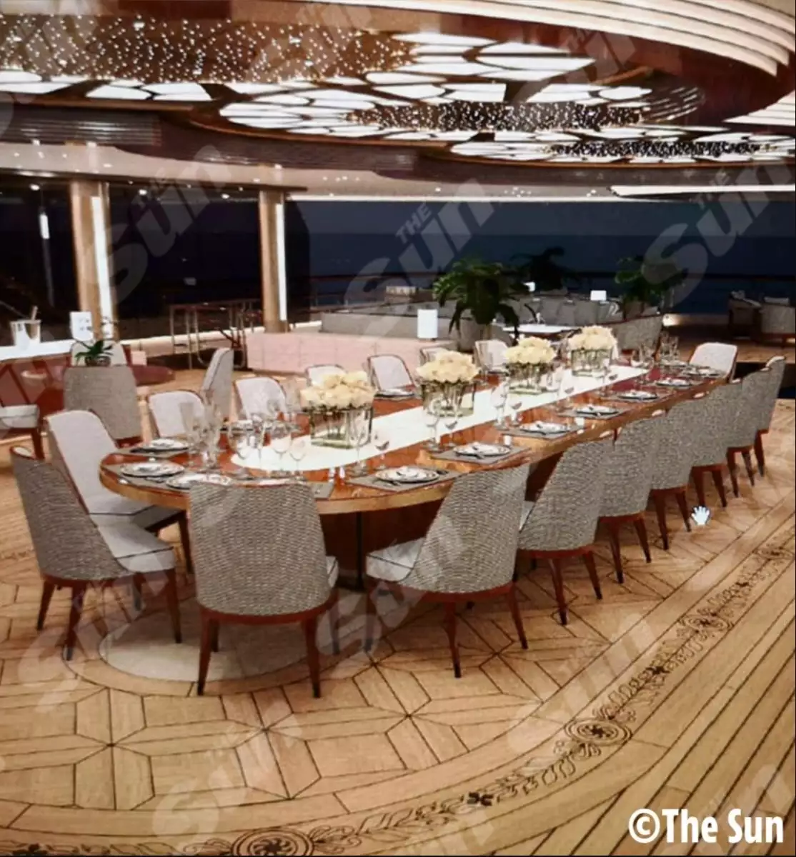 Interno dell'yacht di Scheherazade dell'yacht di Lurssen