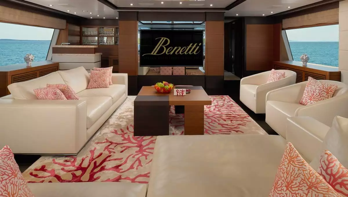 Innenausstattung der Benetti-Yacht SEAGULL MRD