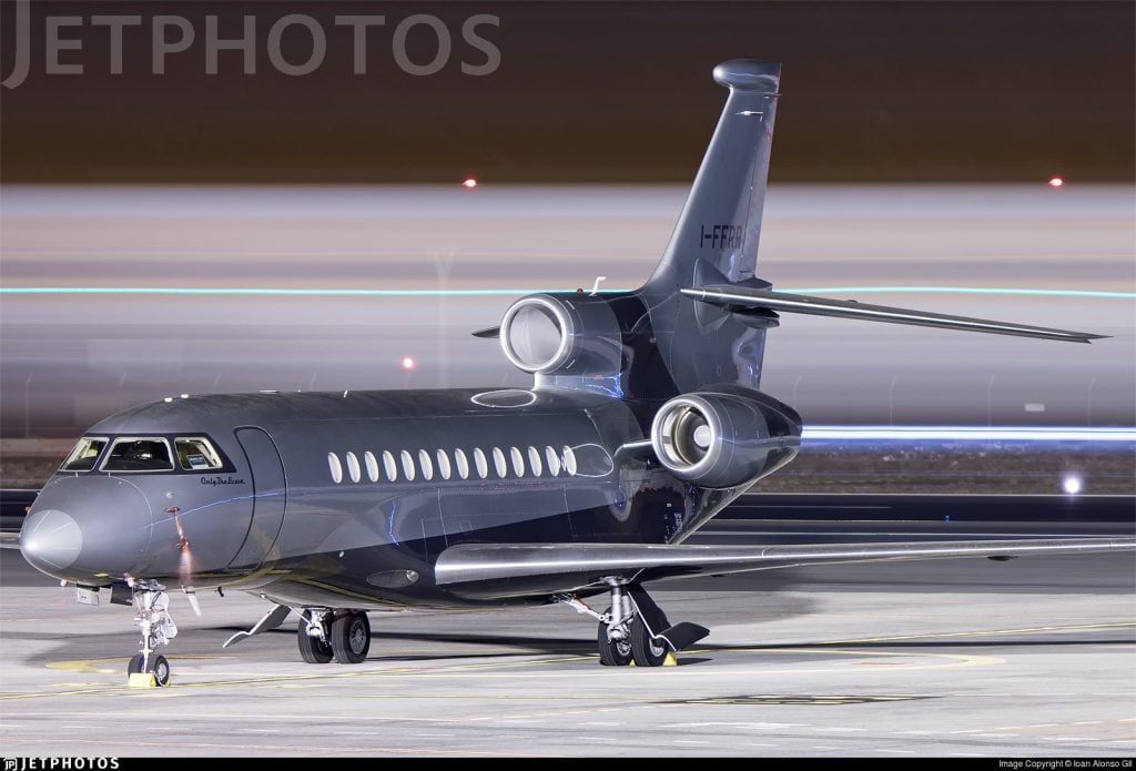 Частный самолет OE-LRR Dassault Falcon 7X Renzo Rosso