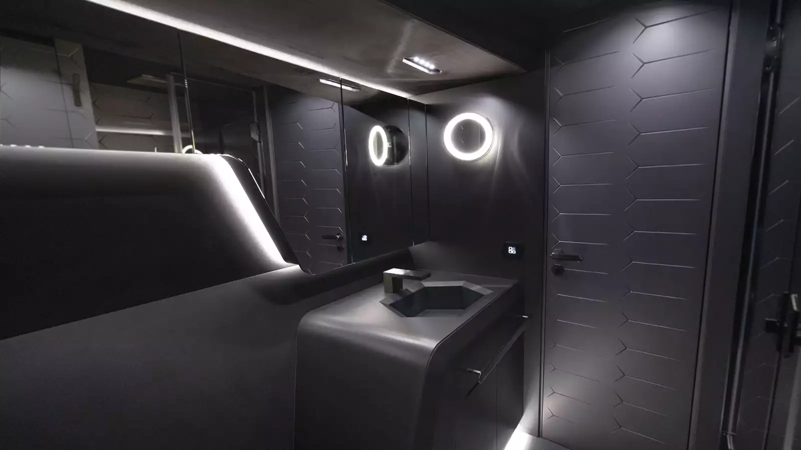 Intérieur du yacht Tecnomar Lamborghini 63 